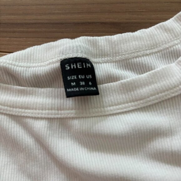 SHEIN Cream Ribbed Tank Top - Picture 3 of 3